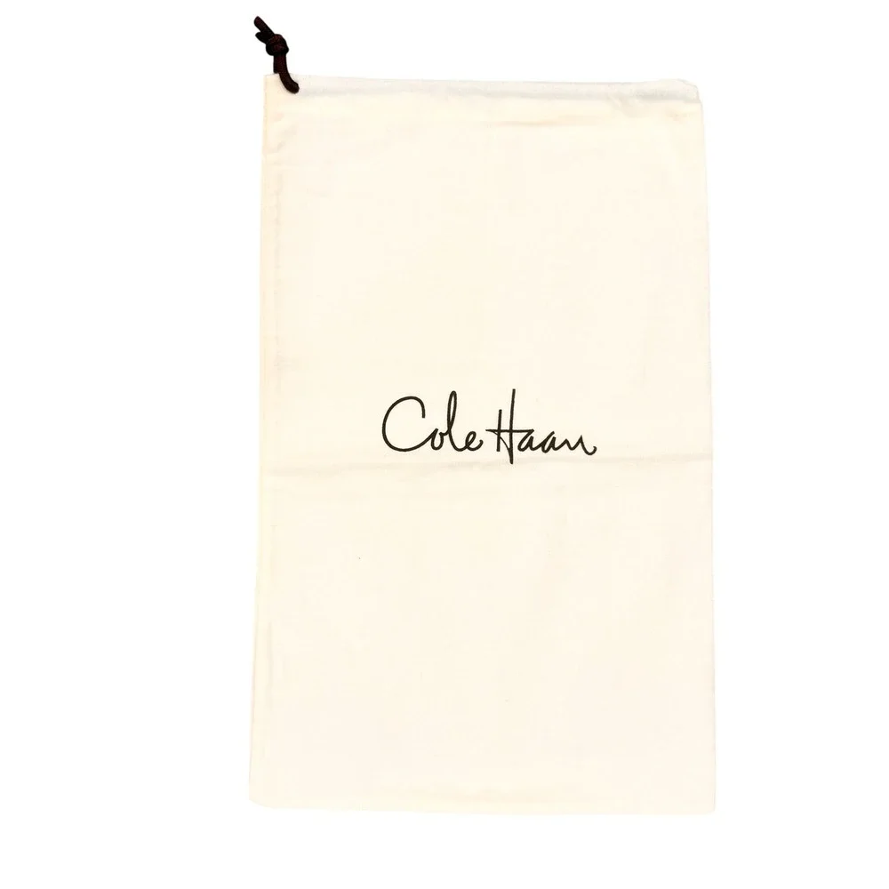 Pair Cole Haan Cream Drawstring Shoe Dust Bags Travel Storage Pouches